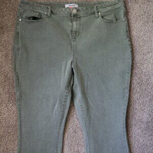 ARULA Green Flare Jeans